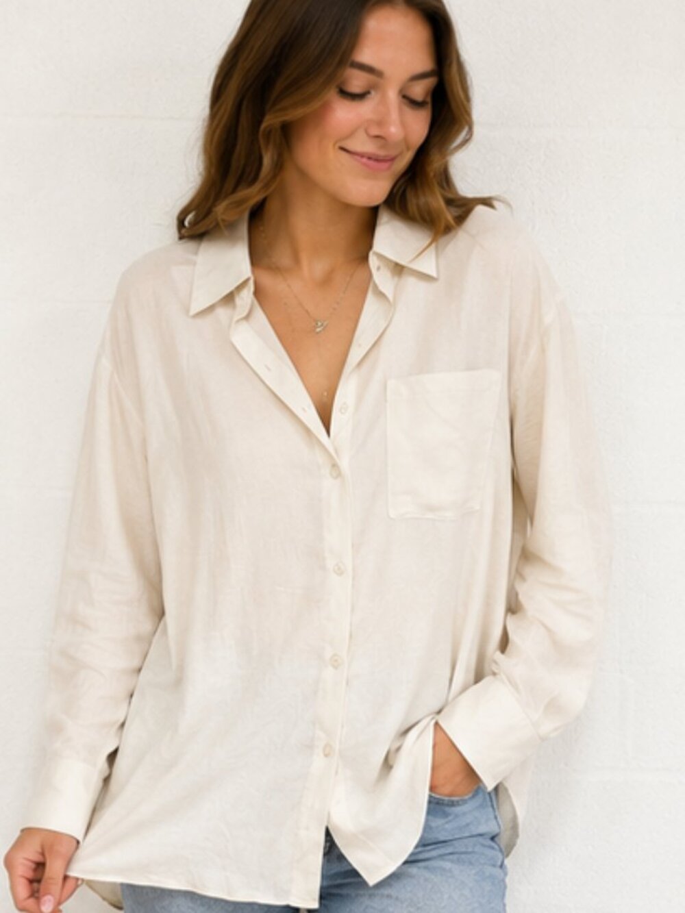 Open edit medium button down shirt